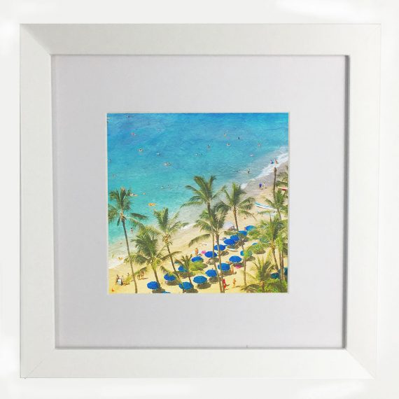 Waikiki-framed-wall-art-photography-art-white-frame