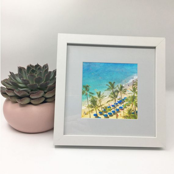 Waikiki-framed-wall-art-photography-art-white-frame-situ